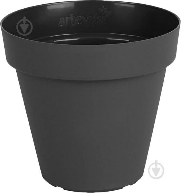 Горшок пластиковый Artevasi Capri Pot круглый 200 л антрацит - фото 1