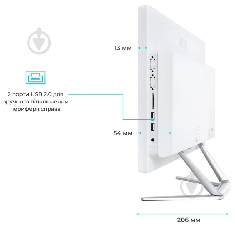 Моноблок Artline Business F29 21,5 (F29v16w) white/silver - фото 8