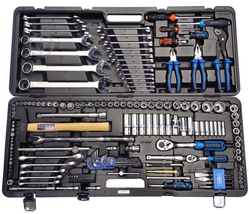 Набор ручного инструмента Licota универсальный 1/2" и 1/4" 167 шт. ALK-8023F - фото 2