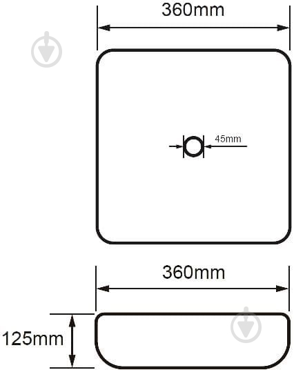 Умывальник VOLLE Volle 36x36 - фото 3