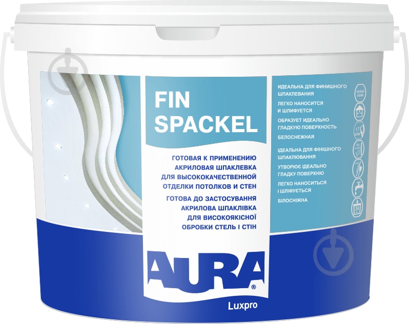 Шпаклівка Aura Luxpro Fin Spaсkel 1,2 кг - фото 1