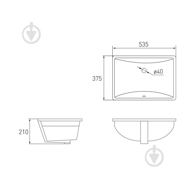 Умывальник VOLLE 13-13-03 - фото 2