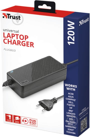 Зарядний пристрій Trust Trust Plug & Go 120W Universal Laptop Charger 21751 - фото 3