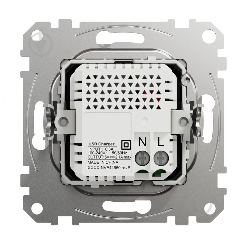 Розетка USB подвійна із заземленням Schneider Electric Sedna Design тип A + A без кришки білий SDD111401 - фото 4