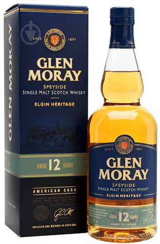 Віскі Glen Moray Single Malt 12 yo 40% 0,7 л - фото 1