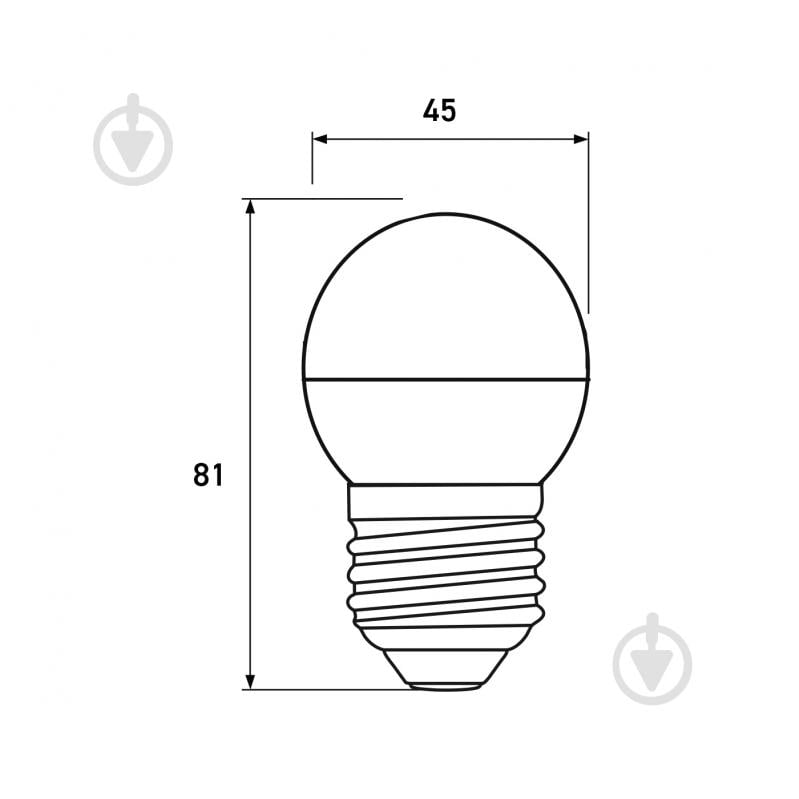 Лампа світлодіодна Eurolamp ECO 7 Вт G45 матова E27 220 В LED-G45-07274(P) - фото 4