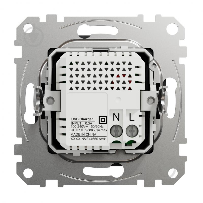 Розетка USB двойная Schneider Electric Sedna Design тип A + A 2,1A черный SDD114401 - фото 4