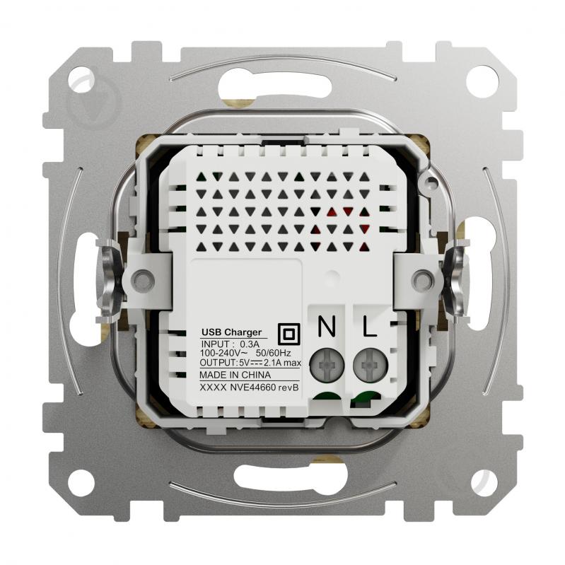 Розетка USB двойная Schneider Electric Sedna Elements тип A + A 2,1A береза SDD180401 - фото 4