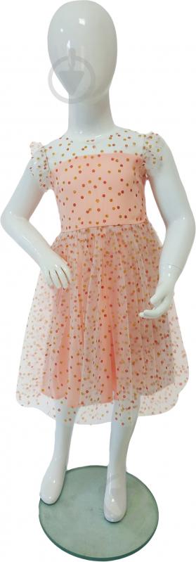 Платье Mevis р.98 персиковый - фото 1 Платье Mevis р.98 персиковый - фото 1