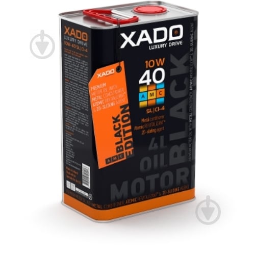 Моторне мастило XADO L/CI-4 LX АМС Black Edition 10W-40 4 л (ХА 22275) - фото 1