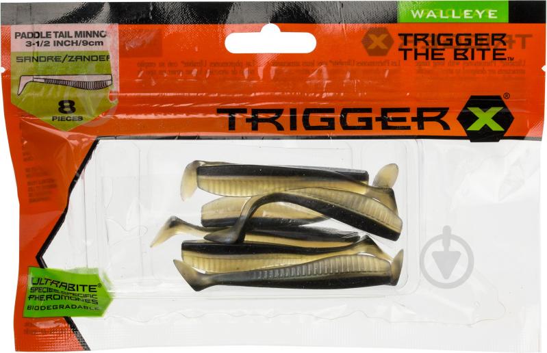 Віброхвіст Trigger X Minnow Walleye 90 мм 8 шт. WBTXPM35SMT - фото 1