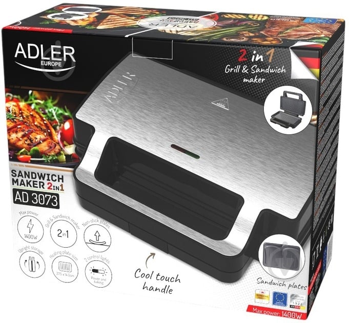 Бутербродница Adler AD-3073 - фото 17 Бутербродница Adler AD-3073 - фото 17