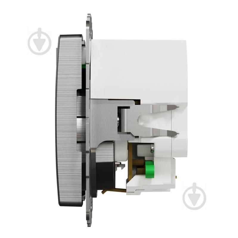 Розетка + USB с заземлением Schneider Electric Sedna Elements со шторками без крышки алюминий матированный SDD170052 - фото 5