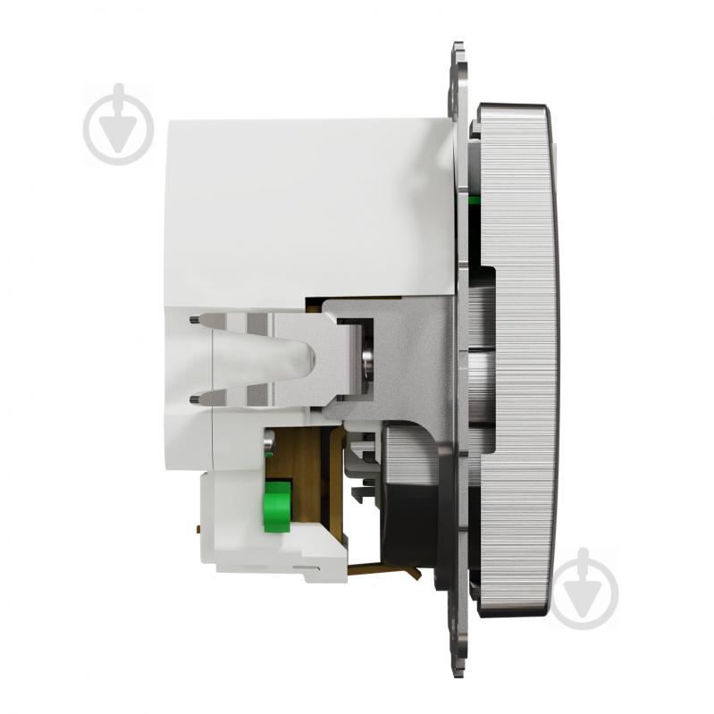 Розетка + USB с заземлением Schneider Electric Sedna Elements со шторками без крышки алюминий матированный SDD170052 - фото 6