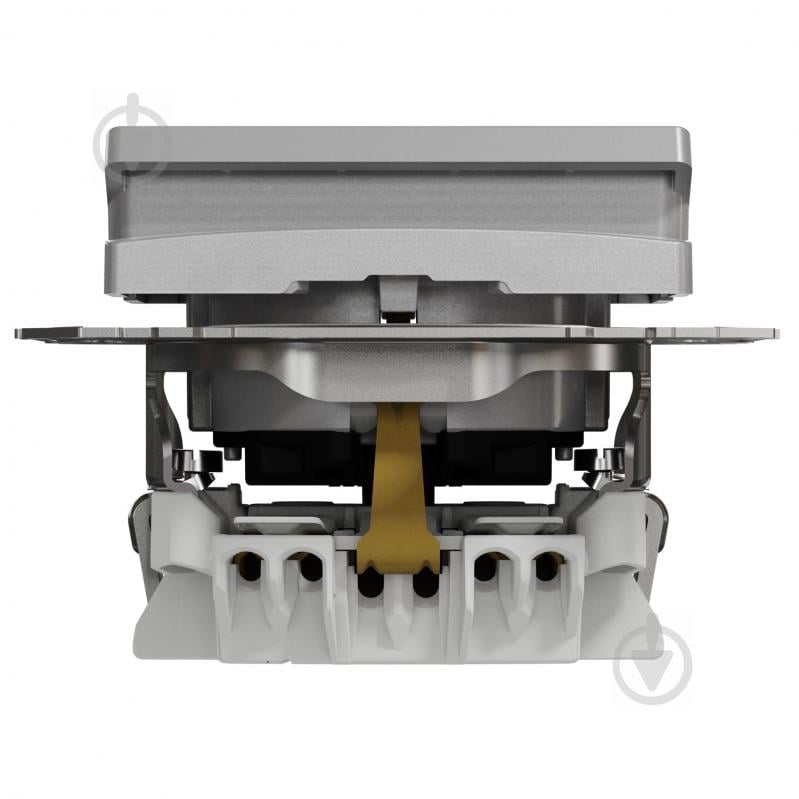 Розетка силова із заземленням Schneider Electric Sedna Design зі шторками з кришкою алюміній SDD113024 - фото 7