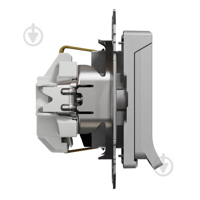 Розетка силова із заземленням Schneider Electric Sedna Design зі шторками з кришкою алюміній SDD113024 - фото 6