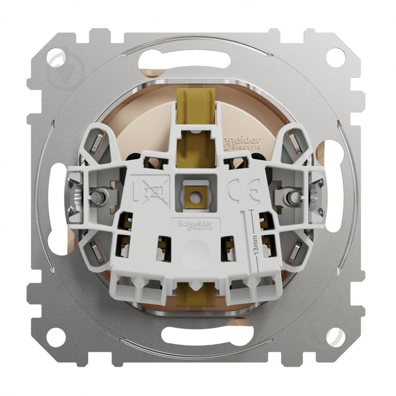 Розетка силова із заземленням Schneider Electric Sedna Design зі шторками з кришкою бежевий SDD112024 - фото 4