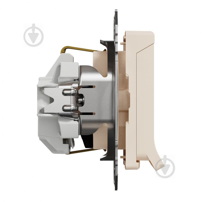 Розетка силова із заземленням Schneider Electric Sedna Design зі шторками з кришкою бежевий SDD112024 - фото 6