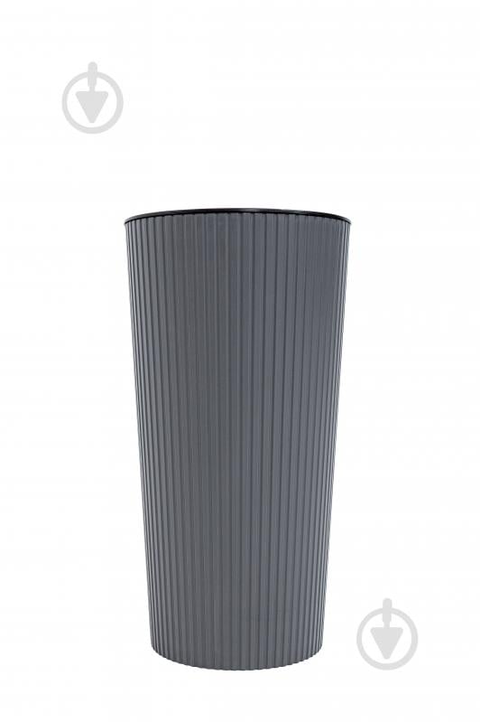 Горшок для цветов пластик Тея 41 см круглый антрацит 6 л ММ-Пласт (T41an) - фото 4 Горшок для цветов пластик Тея 41 см круглый антрацит 6 л ММ-Пласт (T41an) - фото 4