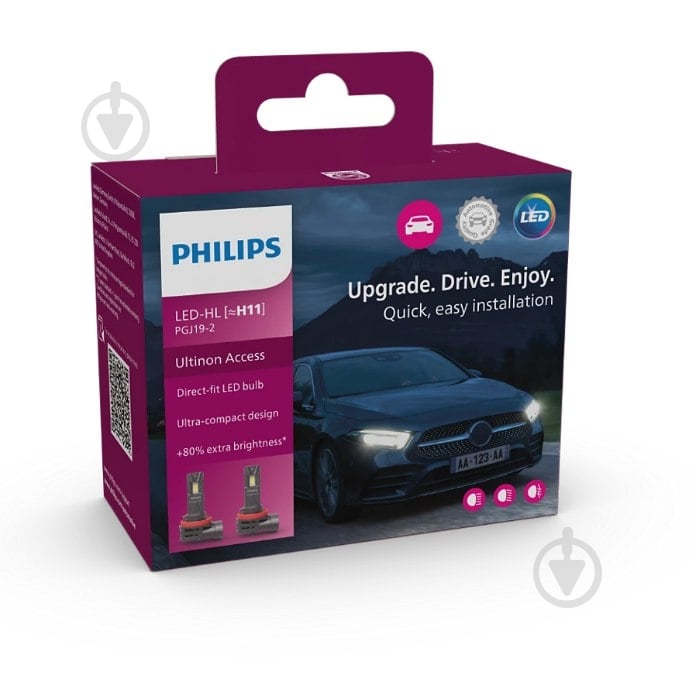 Автолампа світлодіодна Philips комплект Ultinon Access H11 20 Вт 2 шт.(PS 11362U2500CX) - фото 1