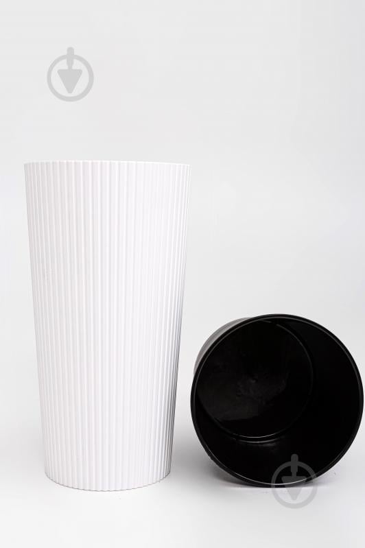 Горшок для цветов пластик Тея 41 см круглый белый 6 л ММ-Пласт (T41wh) - фото 3 Горшок для цветов пластик Тея 41 см круглый белый 6 л ММ-Пласт (T41wh) - фото 3