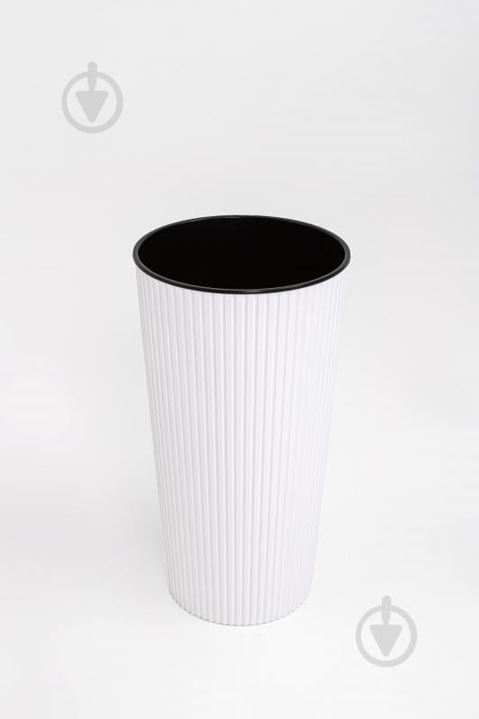 Горшок для цветов пластик Тея 41 см круглый белый 6 л ММ-Пласт (T41wh) - фото 4 Горшок для цветов пластик Тея 41 см круглый белый 6 л ММ-Пласт (T41wh) - фото 4