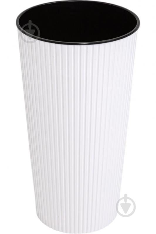 Горшок для цветов пластик Тея 41 см круглый белый 6 л ММ-Пласт (T41wh) - фото 1 Горшок для цветов пластик Тея 41 см круглый белый 6 л ММ-Пласт (T41wh) - фото 1