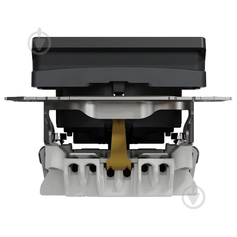 Розетка силова із заземленням Schneider Electric Sedna Design зі шторками з кришкою чорний SDD114024 - фото 5