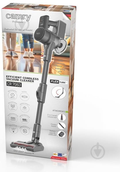 Пилосос акумуляторний Camry CR-7063 grey - фото 15 Пилосос акумуляторний Camry CR-7063 grey - фото 15