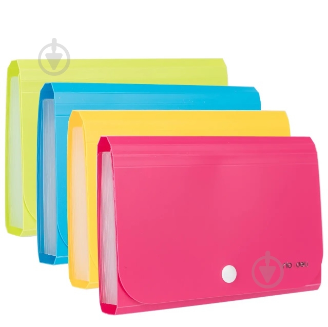 Папка-портфель 5561Е мiкс А6 12 вiдділів на кнопцi Rio Deli 39442 - фото 1 Папка-портфель 5561Е мiкс А6 12 вiдділів на кнопцi Rio Deli 39442 - фото 1