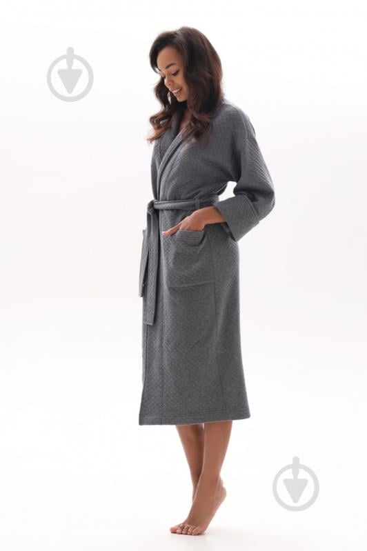 Халат German Volf длинный из стеганного утепленного трикотажа р. 2XL серый 23167 - фото 1 Халат German Volf длинный из стеганного утепленного трикотажа р. 2XL серый 23167 - фото 1