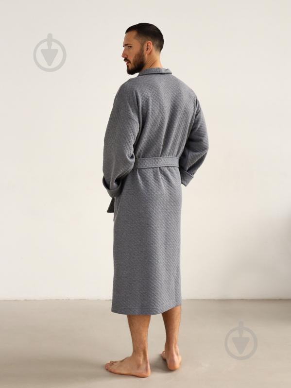 Халат German Volf длинный из стеганного утепленного трикотажа р. 2XL серый 23167 - фото 8 Халат German Volf длинный из стеганного утепленного трикотажа р. 2XL серый 23167 - фото 8