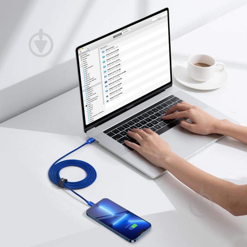 Кабель BASEUS Crystal Shine Series Fast Charging Data Cable Type-C to iP 20W Blue 2 м Blue (CAJY000303) - фото 5 Кабель BASEUS Crystal Shine Series Fast Charging Data Cable Type-C to iP 20W Blue 2 м Blue (CAJY000303) - фото 5