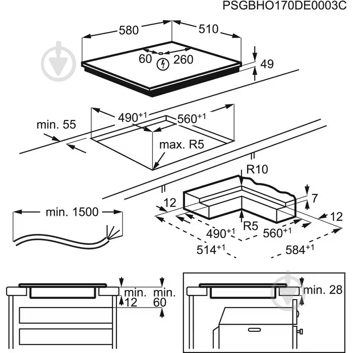 Варильна поверхня індукційна Electrolux KIV634I - фото 15