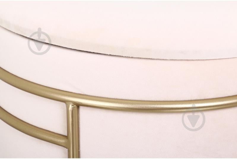 Сундук-пуф Oscar 370х430 мм бежевый/золотой (VWF22A936VA-4) - фото 2 Сундук-пуф Oscar 370х430 мм бежевый/золотой (VWF22A936VA-4) - фото 2