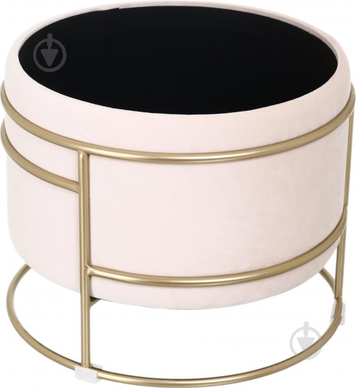 Сундук-пуф Oscar 370х430 мм бежевый/золотой (VWF22A936VA-4) - фото 3 Сундук-пуф Oscar 370х430 мм бежевый/золотой (VWF22A936VA-4) - фото 3