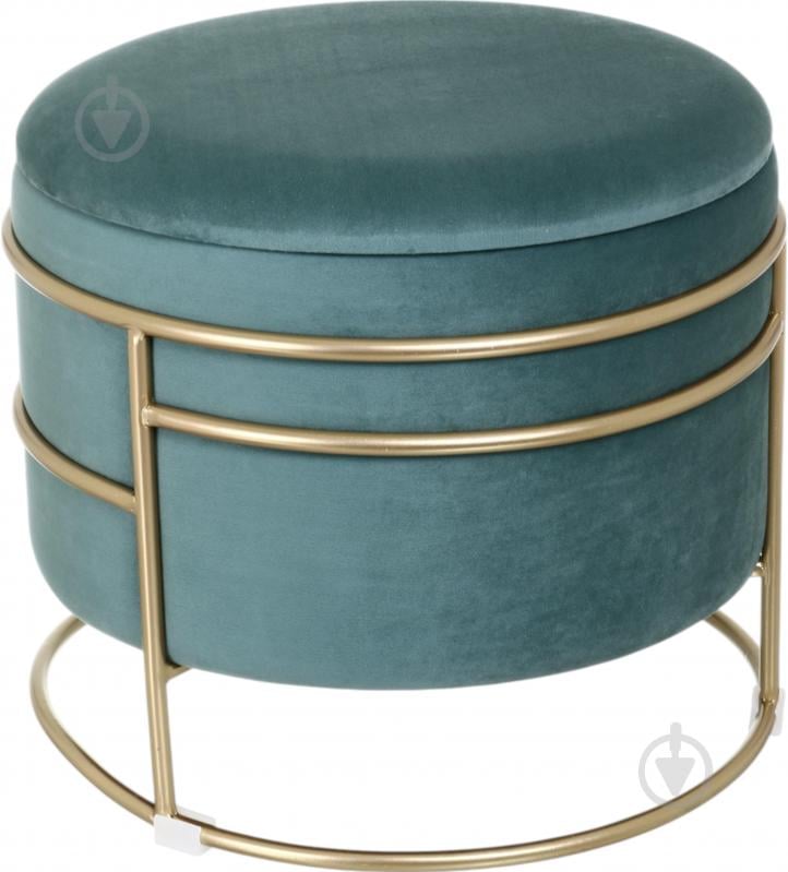 Сундук-пуф Oscar 370х430 мм морская волна/золотой (VWF22A936VA-63) - фото 1 Сундук-пуф Oscar 370х430 мм морская волна/золотой (VWF22A936VA-63) - фото 1