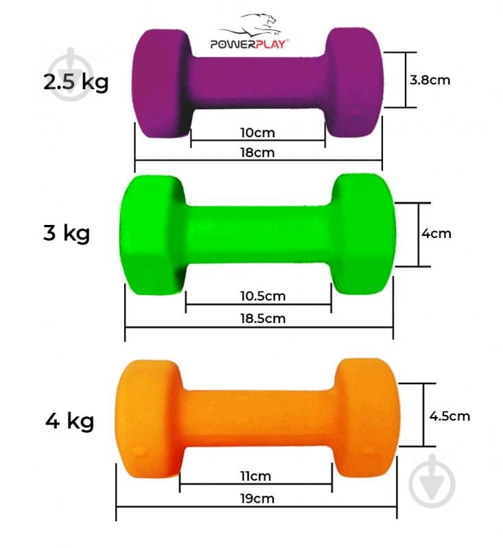 Гантель PowerPlay PP_4125_2.5kg 2,5 кг фіолетовий - фото 3