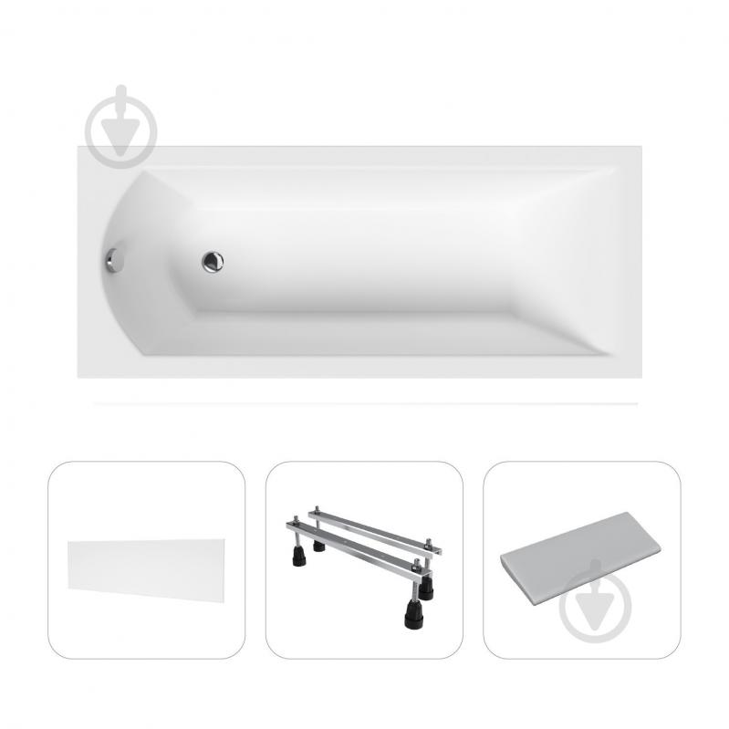 Ванна акрилова Helmken Vespera D5965817F6 149,5х70 см комплект 4 в 1 - фото 1