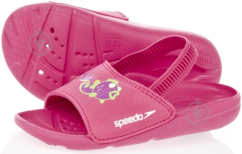 Шлепанцы для девочки Speedo Atami Sea Squad Slide Infant р.7 розовый (8-069888599_(8599) фіол/мультрож) - фото 1