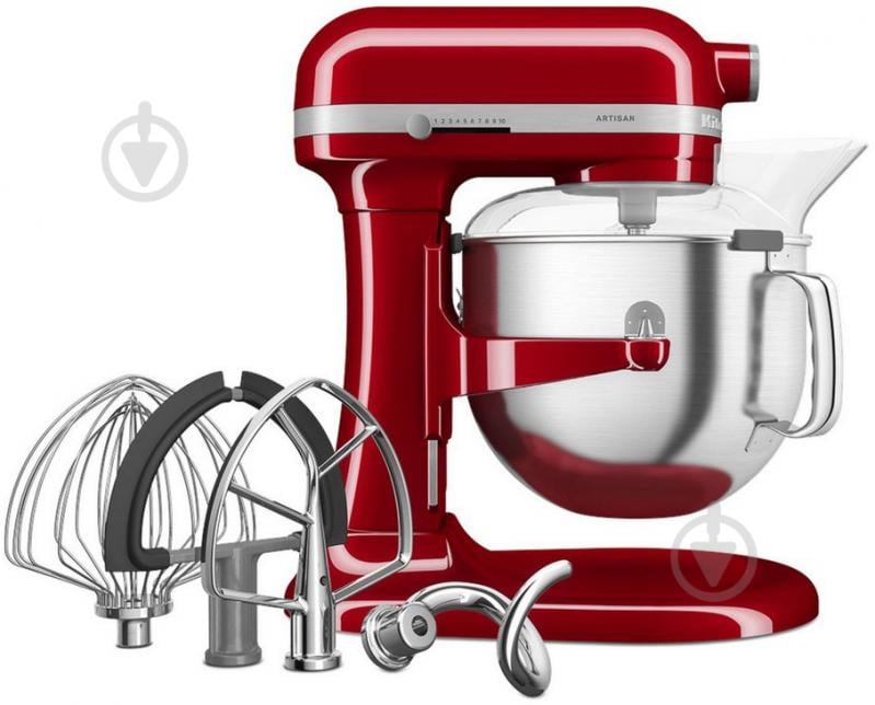 Кухонная машина KitchenAid Artisan 6,6 л 5KSM70SHXEER красный - фото 4