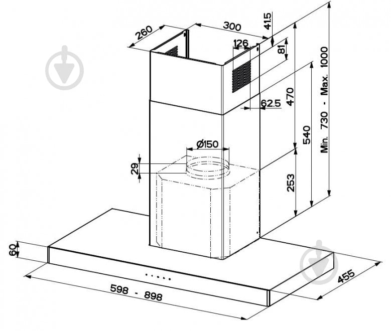 Витяжка Faber Stilo Glass Smart X/V A60 (325.0617.017) - фото 3