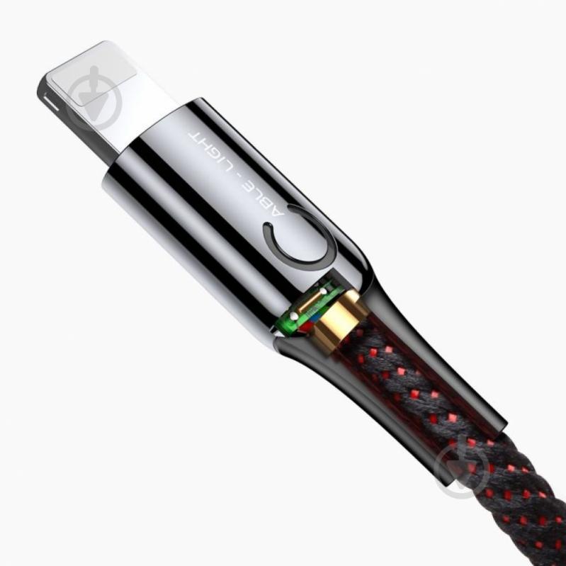 Кабель BASEUS C-shaped Lightning 1м 2.4 A Black (CALCD-01) 1 м black (CALCD-01) - фото 4