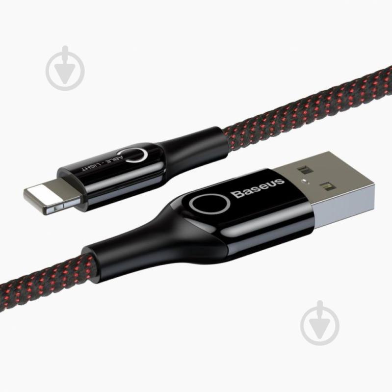 Кабель BASEUS C-shaped Lightning 1м 2.4 A Black (CALCD-01) 1 м black (CALCD-01) - фото 3