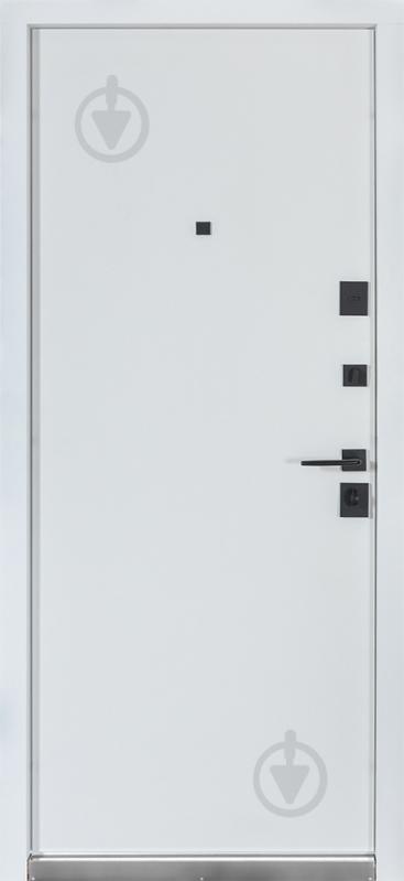 Двері вхідні Булат Термо Ультра (квадро) 567/гладка хром / білий матовий 2050x950 мм праві - фото 3