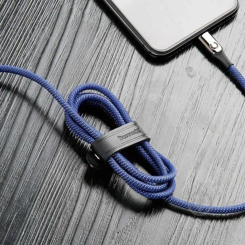 Кабель BASEUS C-shaped Light Intelligent power-off Cable for iP 2.4 A 1 м Blue (CALCD-03) - фото 4 Кабель BASEUS C-shaped Light Intelligent power-off Cable for iP 2.4 A 1 м Blue (CALCD-03) - фото 4