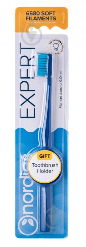 Зубная щетка Nordics Expert 6580 SOFT голубая мягкая - фото 1 Зубная щетка Nordics Expert 6580 SOFT голубая мягкая - фото 1