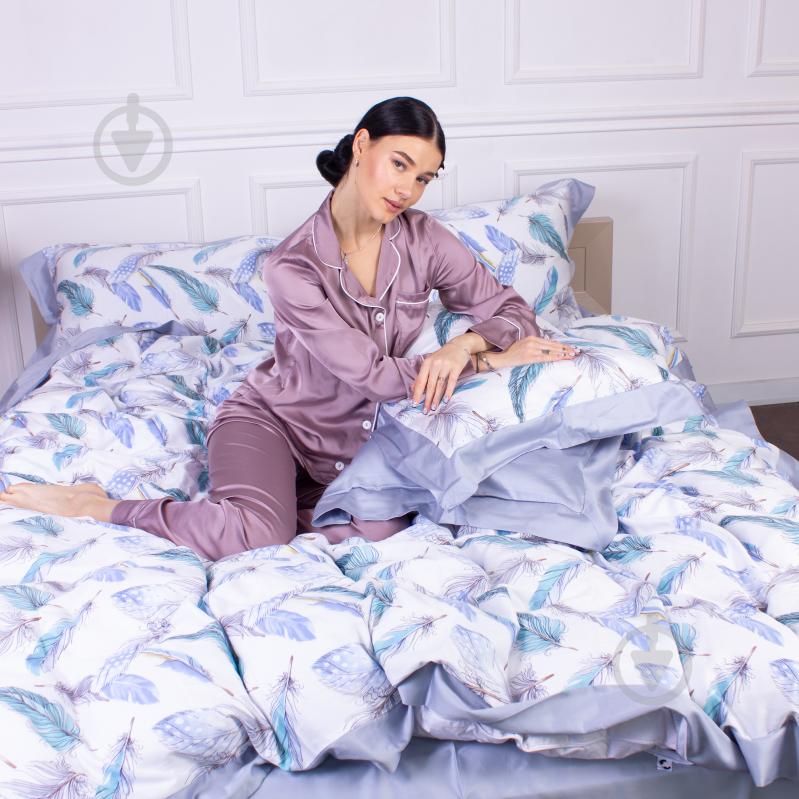 Комплект постельного белья Satin print Elit Azure Jay 2х143х210 см мультиколор MirSon - фото 5