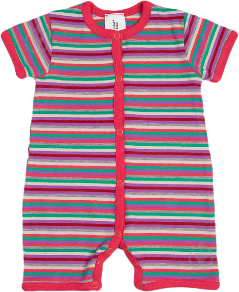 Пісочник для дівчинки Luna Kids в смужку р.68 кораловий - фото 1