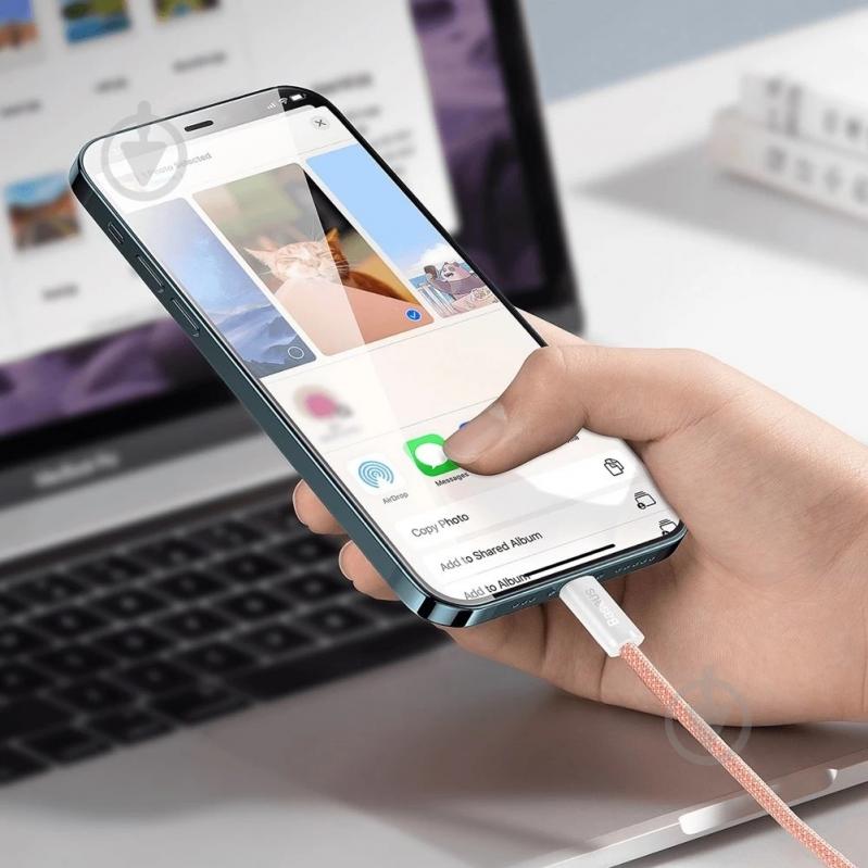 Кабель BASEUS Dynamic Series Fast Charging Data Cable Type-C to iP 20 W 2 м оранжевый (CALD000107) - фото 4